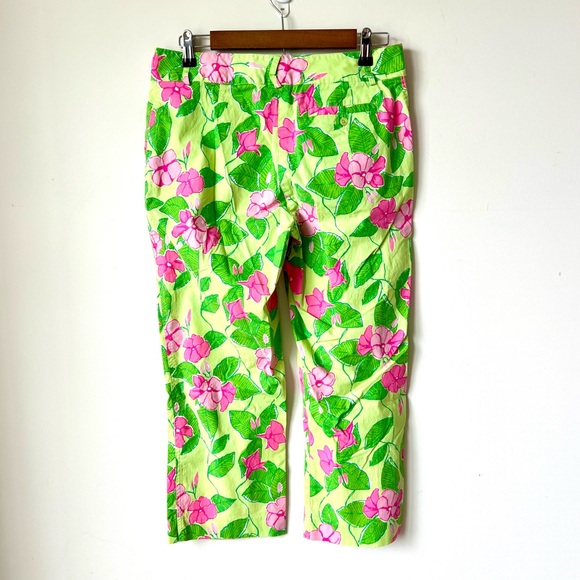 Vintage LILLY PULITZER 90s Floral Capri Pants—SZ. 8 - Picture 3 of 8